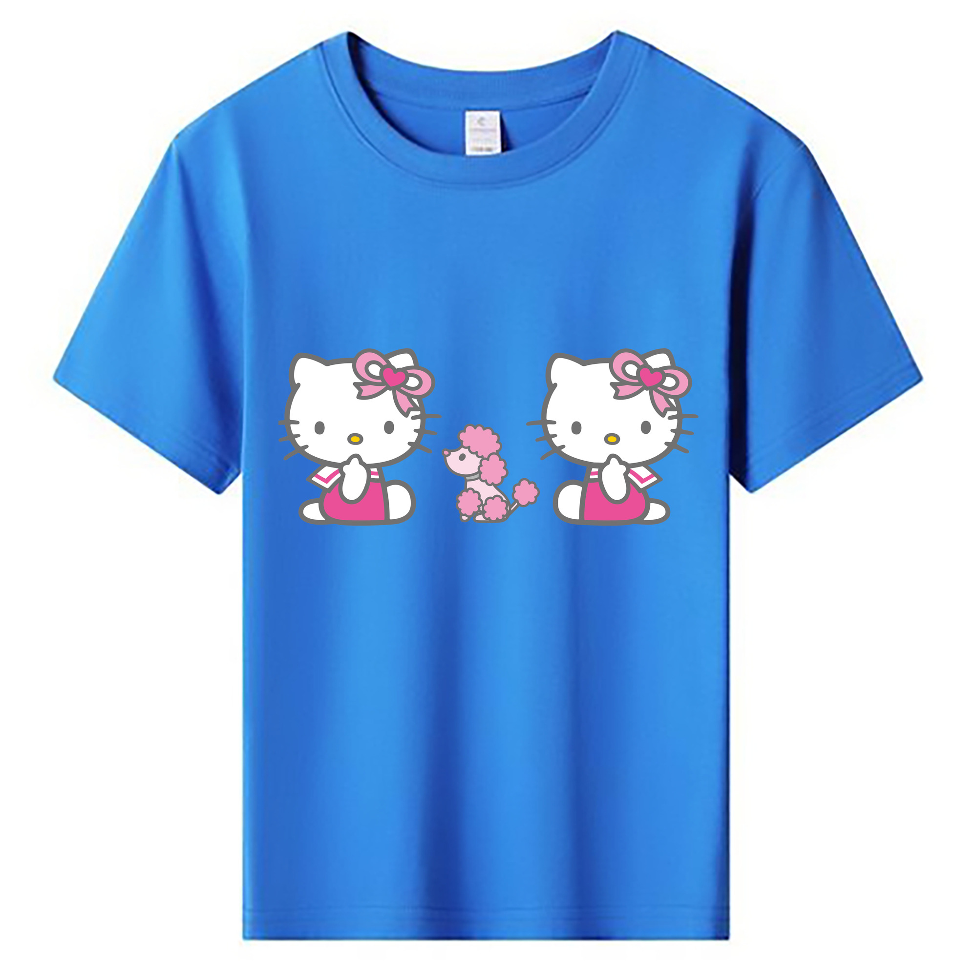 （画像用） Hello Kitty ハローキティ 綿100％キッズTシャツ（フロントプリント）